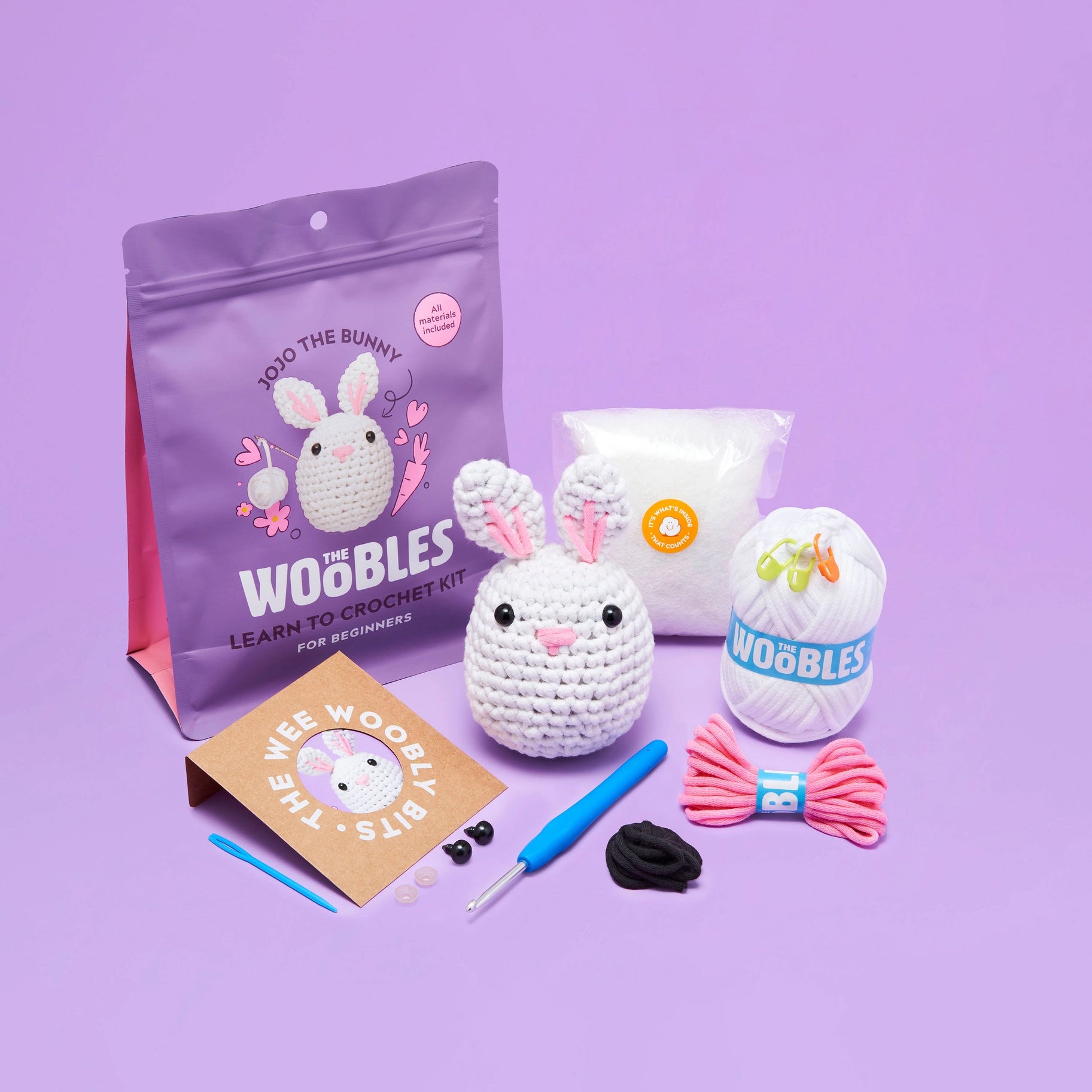 Woobles Learn to Crochet Kit JoJo the Bunny
