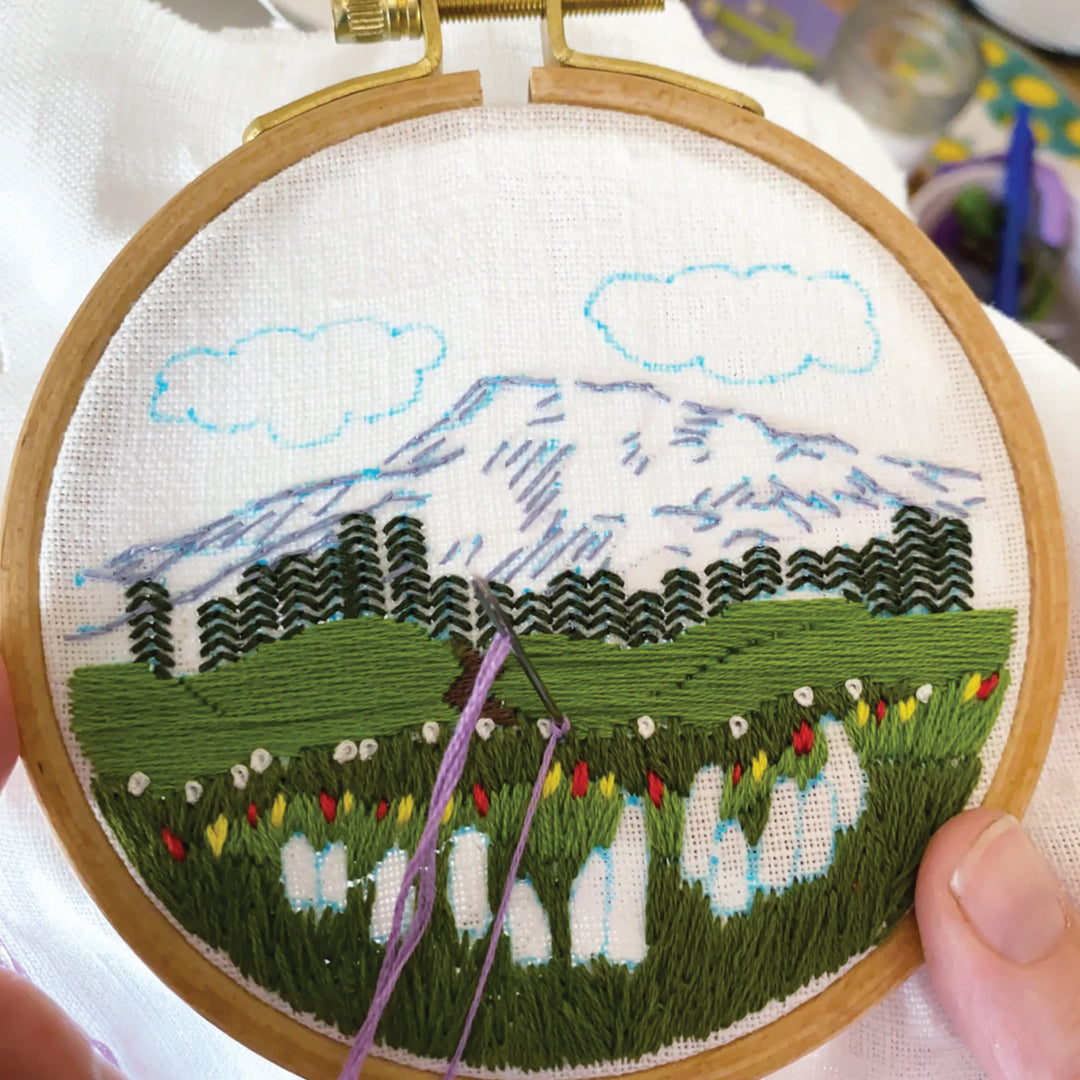 Beginning Embroidery with Rosanna Diggs - Mt. Rainier