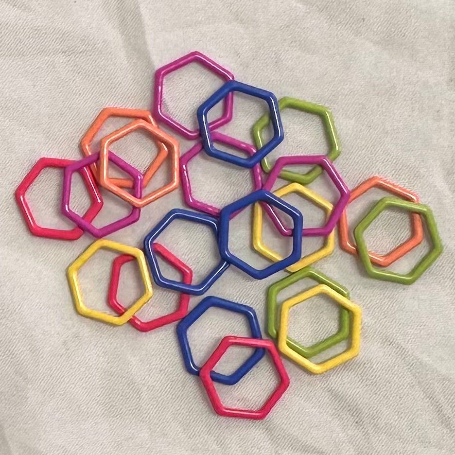 Seattle Yarn Hexagon Stitch Markers