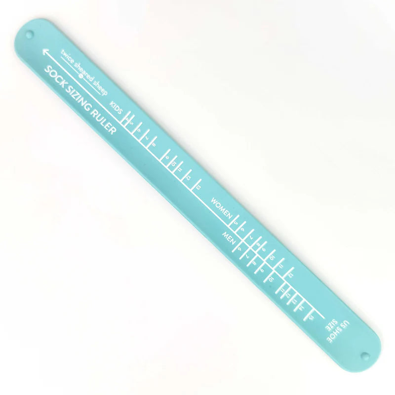 Twice Sheared Sheep Sock Sizing Ruler