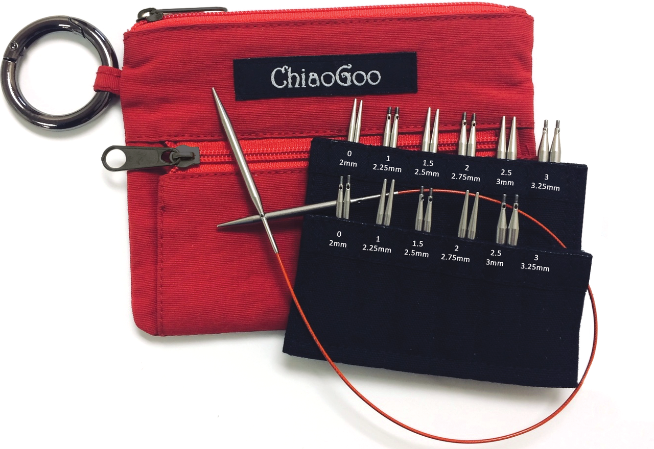 ChiaoGoo - 5 TWIST Red Lace Interchangeable Needle Set Small US 2-8