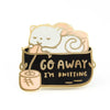 Clever Clove Pins-Go Away I'm Knitting Pin