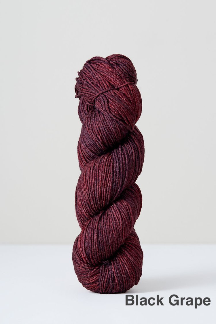 Urth Harvest DK - Colorway "Black Grape" (deep purple-maroon)