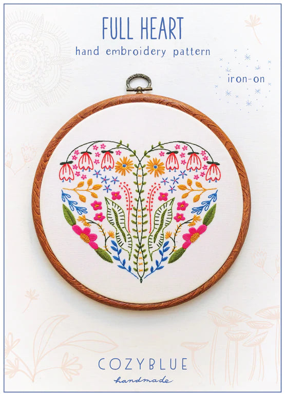 Cozyblue Handmade Iron-On Embroidery Patterns (multiple designs)