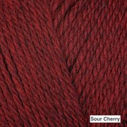 Berroco Ultra Wool DK - Colorway "Sour Cherry" (dark red with mild heather)