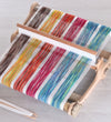 Knitter's Loom with rainbow warp